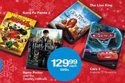 Kung Fu Panda 2/The Lion King/Harry Potter And The Deathly Hallows/Cars 2 DVDs-Each