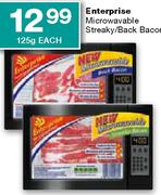 Enterprise Microwavable Streaky Back Bacon-125g