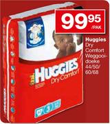 Huggies Dry Comfort Weggooidoeke-44/50/60/68's