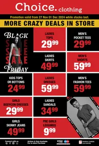 Choice Clothing : More Crazy Deals (27 November - 01 December 2024)