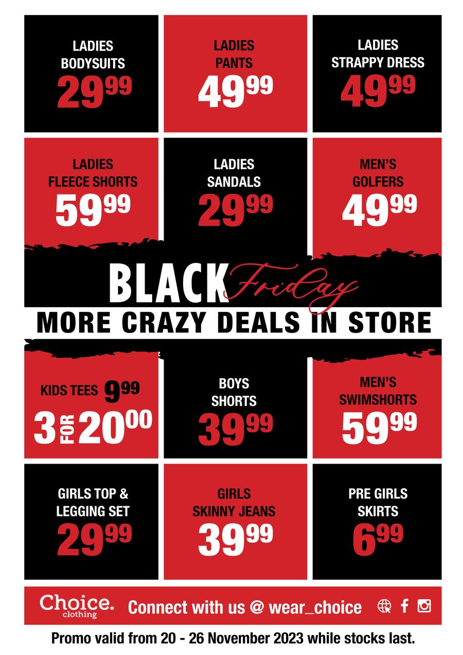 Choice Clothing Black Friday More Crazy Deals In Store (20 November