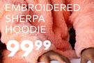 Embroidered Sherpa Hoodie