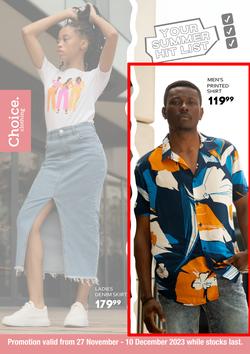 Choice Clothing : Your Summer Hit List (27 November - 10 December 2023), page 1
