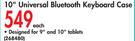 MUVIT 10" Universal Bluetooth Keyboard Case