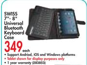 Swiss 7"-8" Universal Bluetooth Keyboard Case