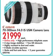 Canon 70-300mm F4.0 IS USM Camera Leans-Each