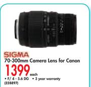 Sigma 70-300mm Camera Lens For Canon-Each