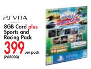 PSVita 8GB Card Plus Sports And Racing Pack-Per pack