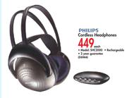 Philips Cordless Headphones SHC2000