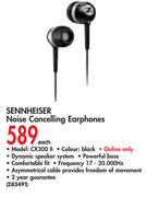Sennheiser Noise Cancelling Earphones CX300 II
