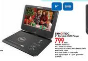 Sinotec 9" Portable DVD Player PDVD-952