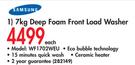 Samsung 7kg Deep Foam Front Load Washer WF1702WEU