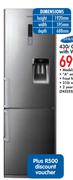Samsung 430Ltr Combi Fridge/Freezer with Water Dispenser RL48RWCIH