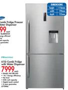 Hisense 610Ltr Combi Fridge with Water Dispenser H610BI-WD