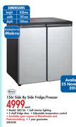 Swan 156Ltr Side By Side Fridge/Freezer SBS156
