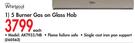 Whirlpool 5 Burner Gas on Glass Hob AKT933/NB