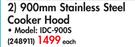 Italian Designer 900mm Stainless Steel Cooker Hood IDC-900S