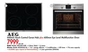 AEG 600mm Touch Control Ceran Hob HK624010XB plus 600mm Eye Level Multifunction Oven BE2003021M
