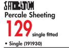 Percale Sheeting Single Fitted