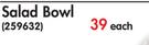 Bormioli Rocco Salad Bowl Each