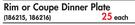Primaries Rim Or Coupe Dinner Plate Each