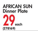 African Sun Dinner Plate Each