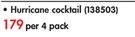 Libbuy Hurricane Cocktail-Per 4 Pack