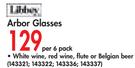 Libbuy Arbor Glasses-Per 6 Pack
