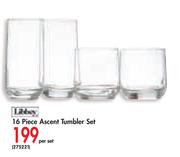 Libbuy 16 Piece Ascent Tumbler Set-Per Set