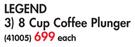 Legend 8 Cup Coffee Plunger