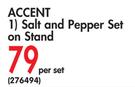 Accent Salt & Pepper Set On Stand