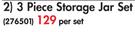 Accent 3 Piece Storage Jar Set