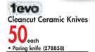 Tevo Cleancut Ceramic Paring Knife-Each