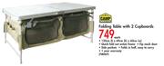 Camp Master Folding Table  With 2 Cupboard Each