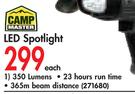 Camp Master 350 Lumens LED Spolight-Each