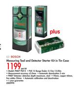 Bosch Measuring Tool And Detector Starter Kit In Tin Case PMD7 PLR15-Per Kit