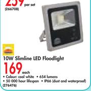 10W Slimline LED Floodlight Ea