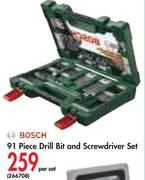 Bosch 91 Piece Drill Bit And Screwdriver Set-Per Set