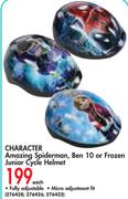 Character Amazing Spiderman, Ben 10 Or Frozen Junior Cycle Helmet-Each