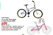 Backrail 16" Or 20" Boys Surge Or Girls Princess BMX-Each