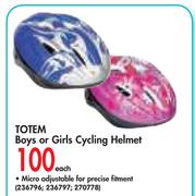 Totem Boys Or Girls Cycling Helmet-Each