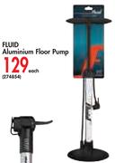 Fluid Aluminium Floor Pump-Each