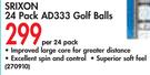 Srixon 24 Pack AD333 Golf Balls-Per 24 Pack
