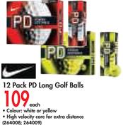 Nike 12 Pack PD Long Golf Balls-Each