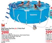Steel Frame Pool Set+ 2 Pack Pool Bullet Floater-Per Set