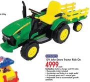 12V John Deere Tractor Ride On-Each