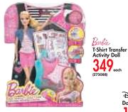 Barbie T-Shirt Transfer Activity Doll