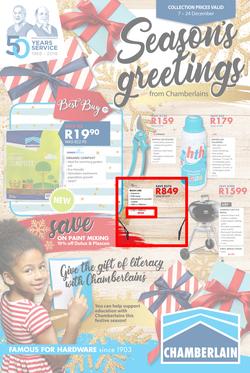 Chamberlains : Seasons Greetings (7 Dec - 24 Dec 2018), page 1