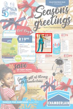 Chamberlains : Seasons Greetings (7 Dec - 24 Dec 2018), page 1