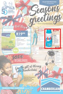 Chamberlains : Seasons Greetings (7 Dec - 24 Dec 2018), page 1